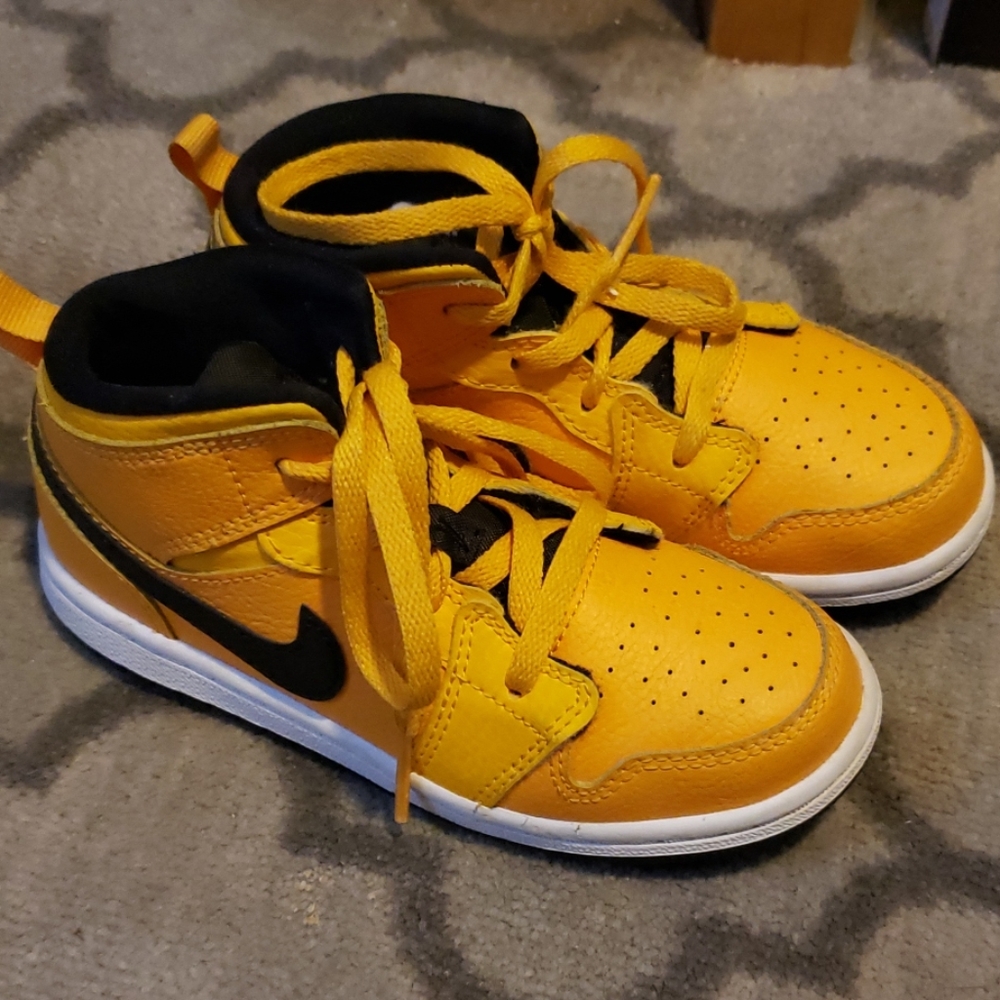Yellow Nike High Tops - Size 9 Toddler